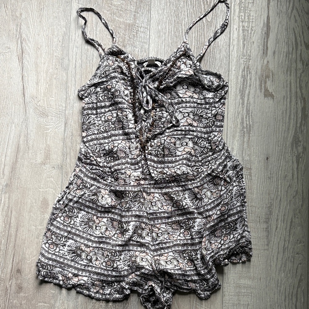 Floral Patterned Romper